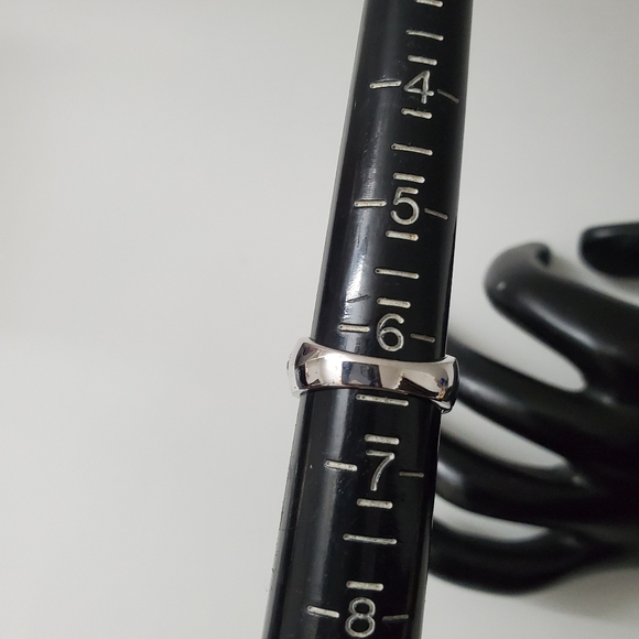 Sterling Silver 925 Black Opal Red Solitaire Ring - Picture 9 of 10